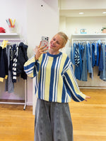 Funky zebra sweater blue