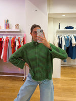 Zipper sweater green