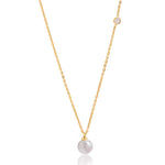 Pearl & bling necklace