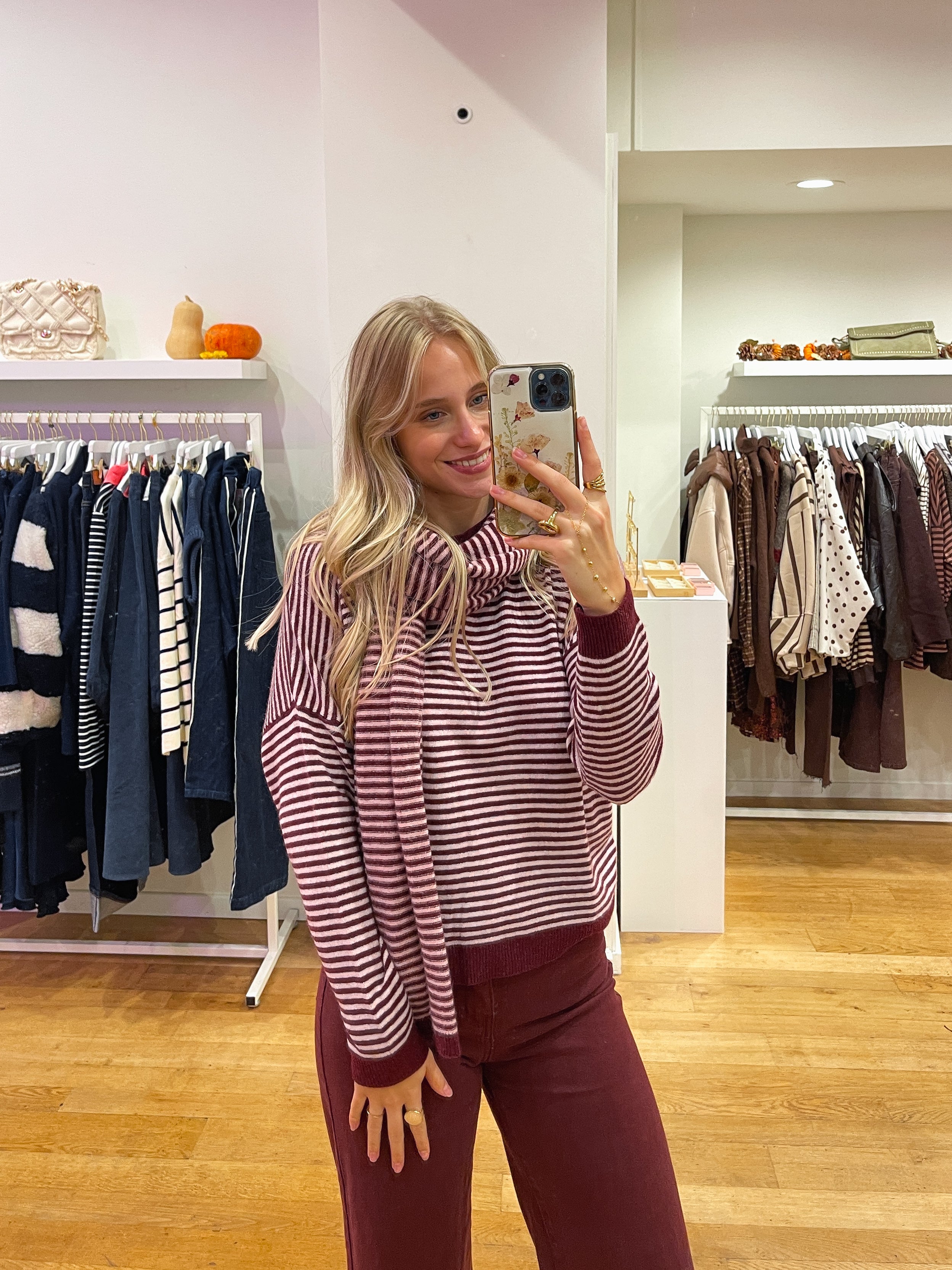 Cashmere lined bordeaux