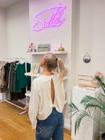 Longsleeve open back white