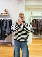Zipper sweater Striped