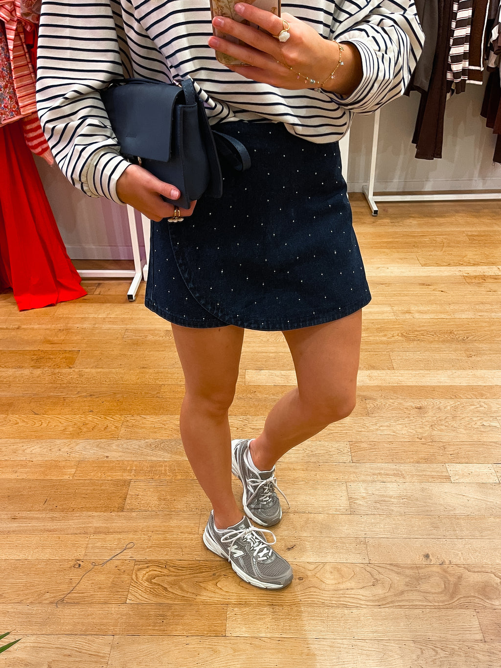 Jeans skort diamonds