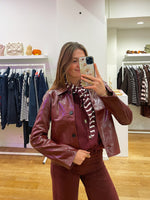 Leather jacket red