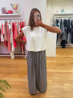 Vichy pants dark brown