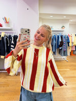 Funky zebra sweater red