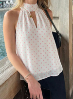 Pink polka top
