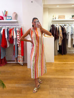Halter rainbow dress orange