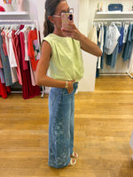 Flower side jeans