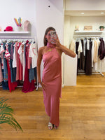 Satin dress dusty pink
