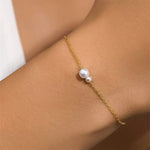 Pearl bracelet double