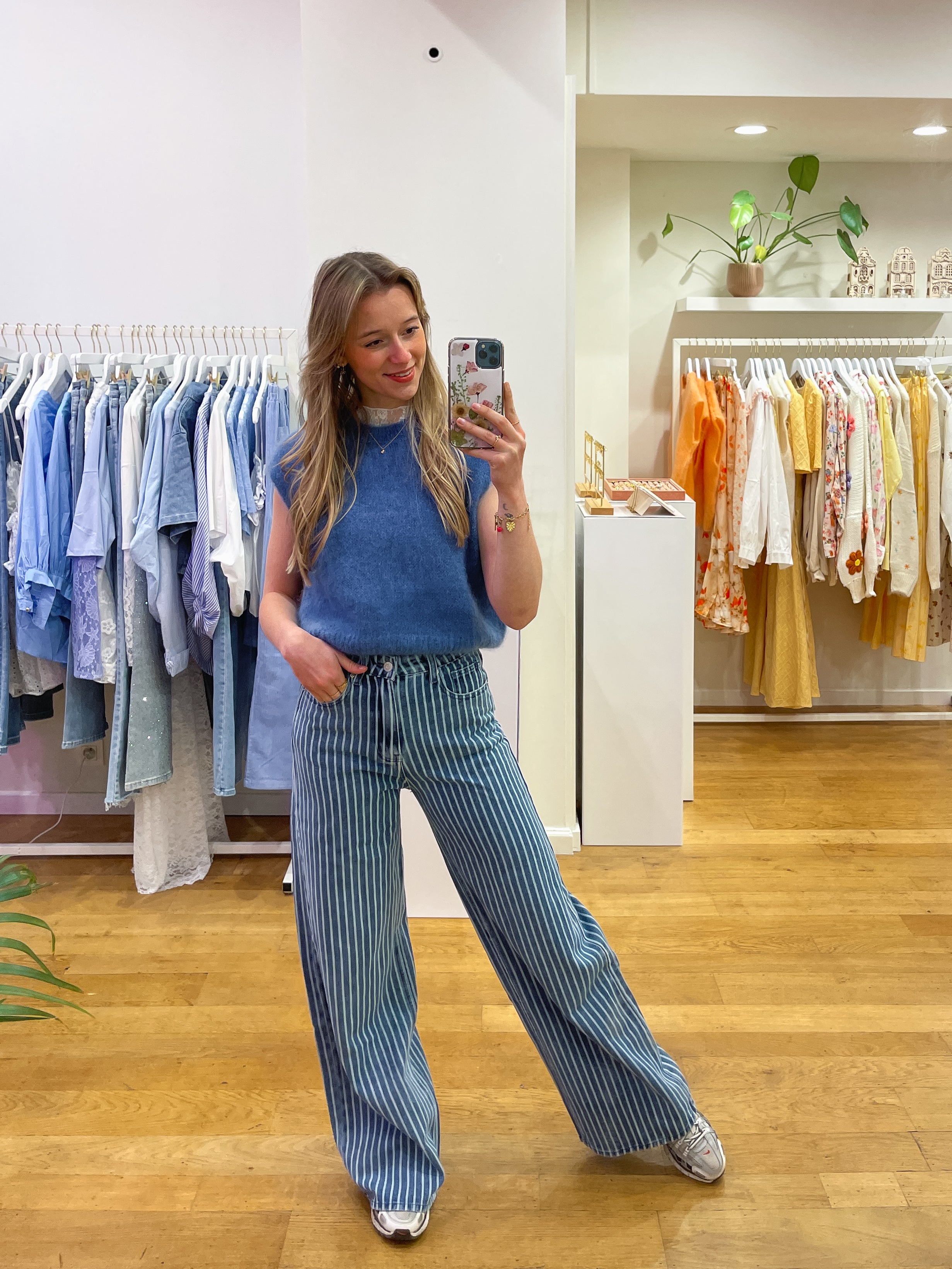 Striped jeans