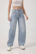 Bow balloon jeans