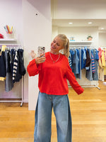 Longsleeve open back red