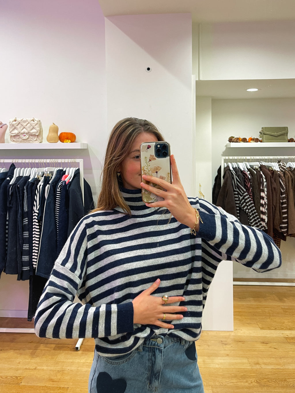 Colle striped sweater navy/grey