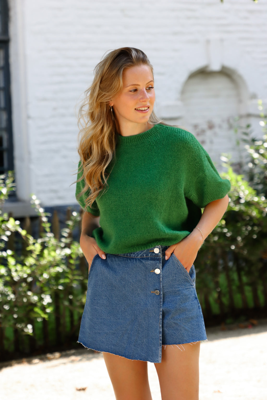 Knit dark green