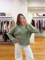 Zipper sweater green PRE - ORDER