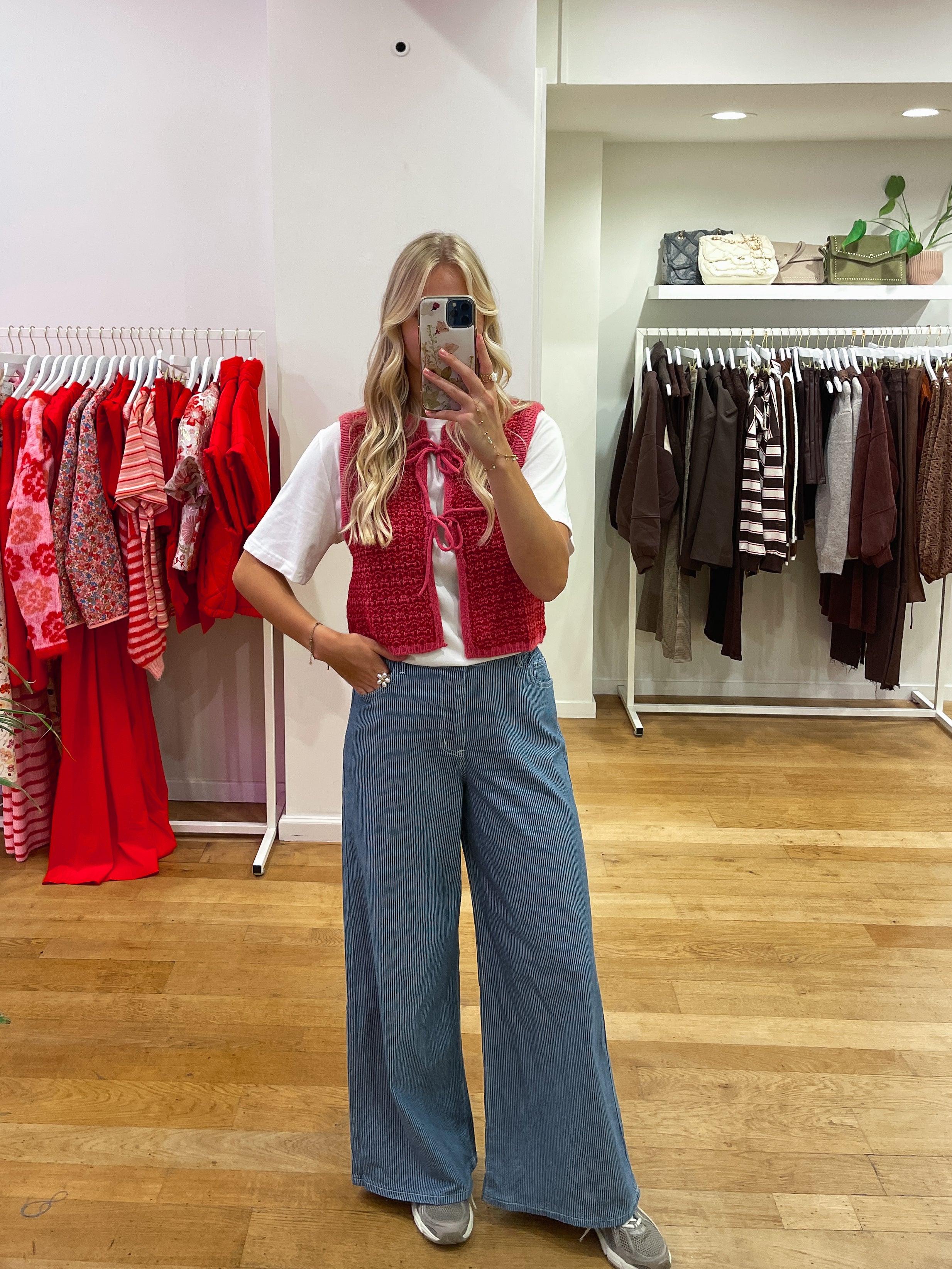 Striped heart pants
