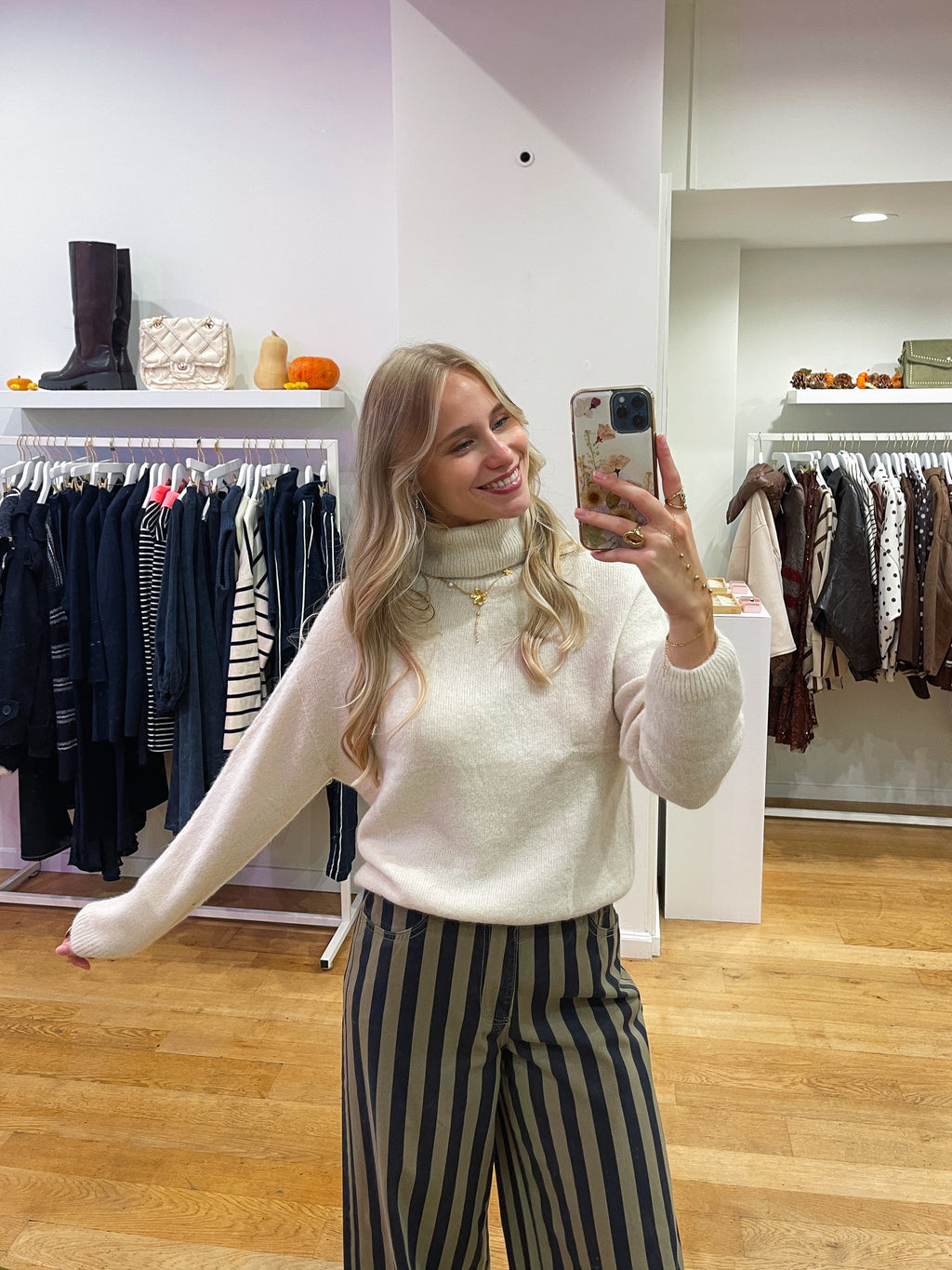 Soft colle longsleeve crème