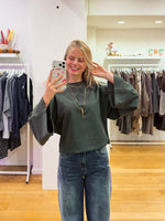 Wide tee longsleeve kaki
