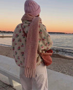 Flower fleece jacket