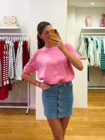 Jeans skirt flower