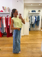 Flower side jeans