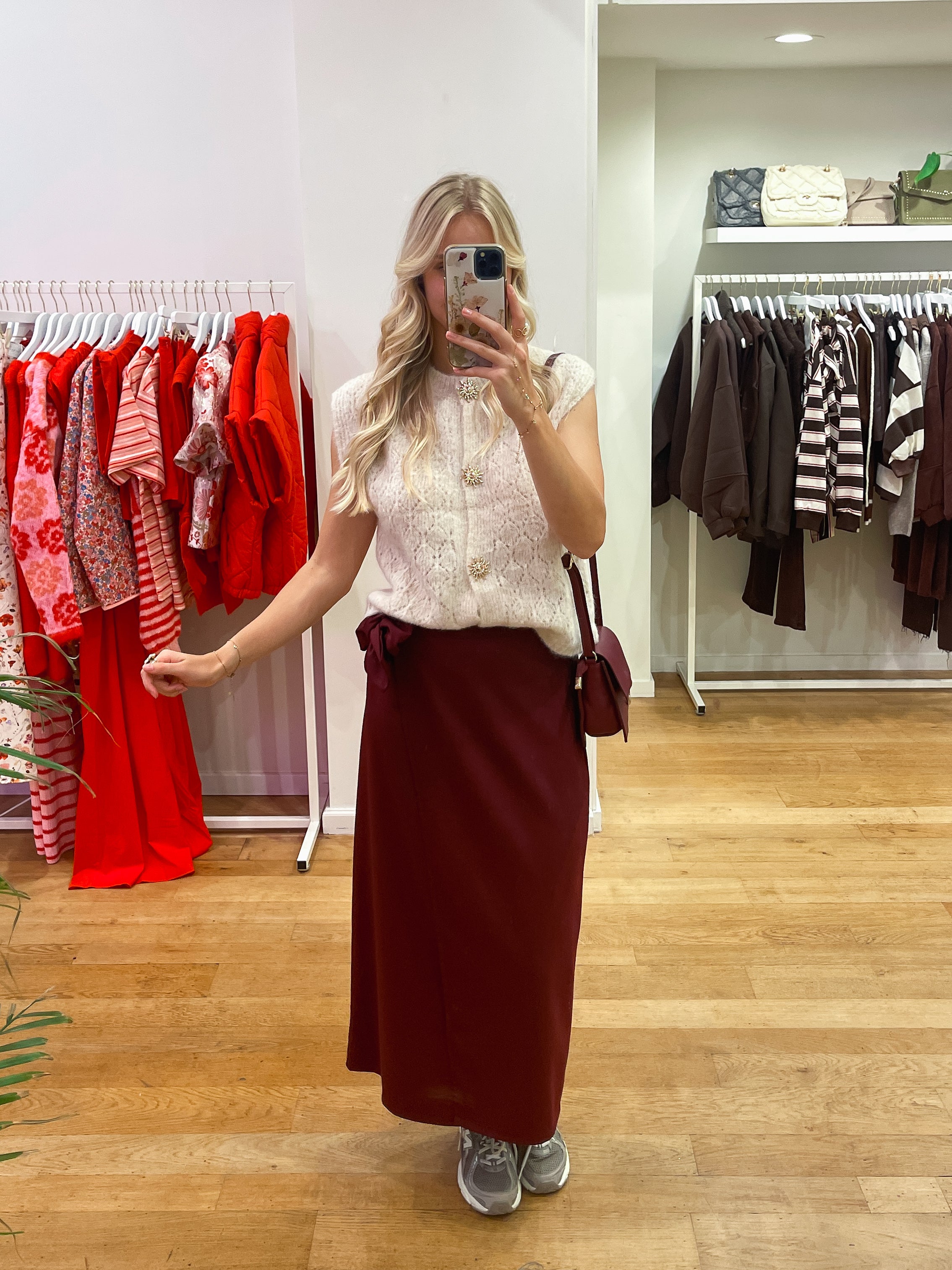 Bordeaux long skirt