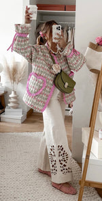 Beige jeans motief