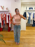 Ruffles top dusty pink
