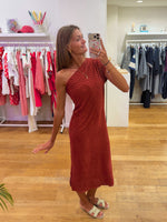 Badstof jurk bordeaux