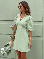 Mint linnen dress pre-order