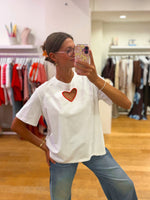 Heart tee in front