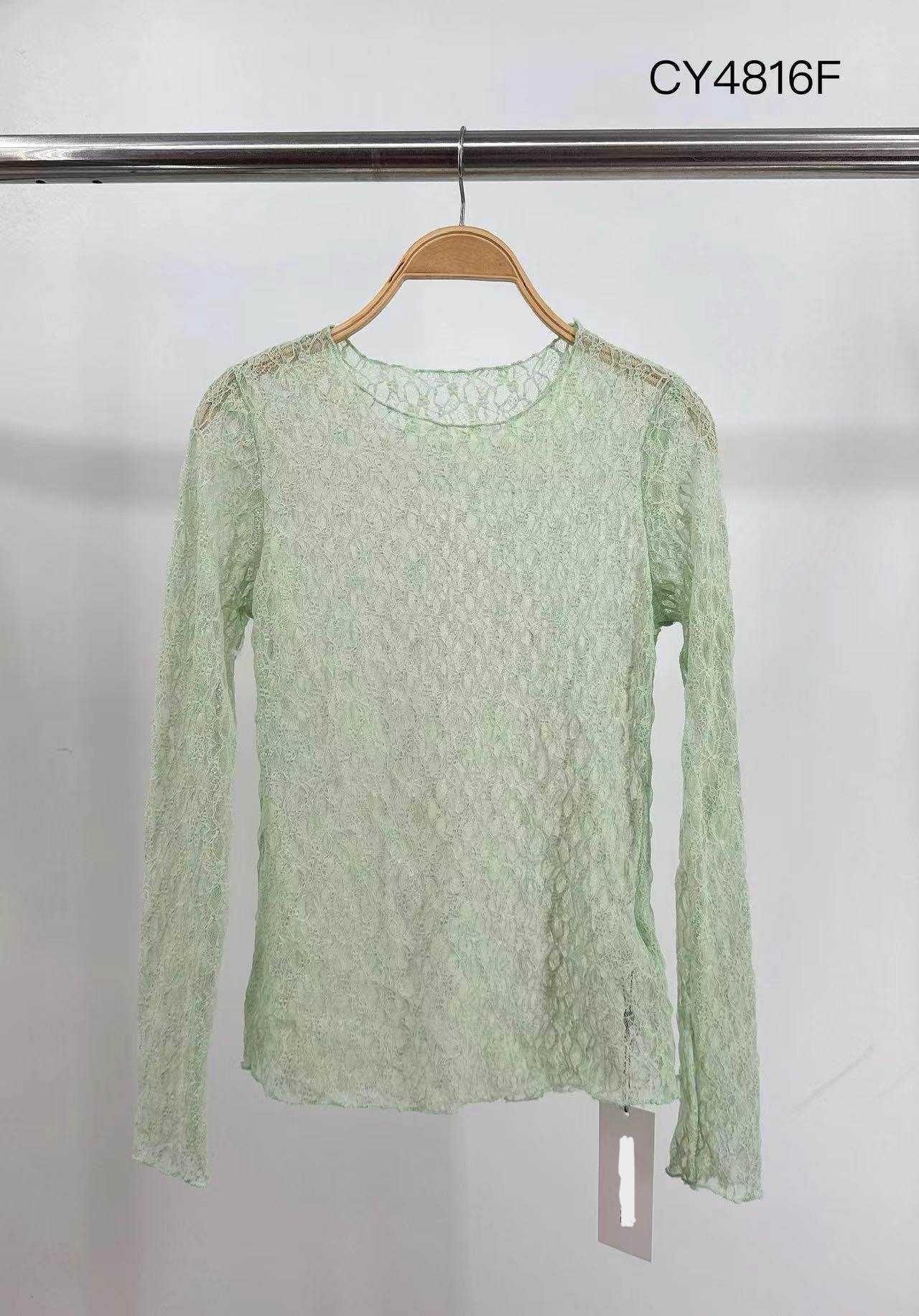 Lace top pastel green