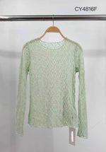 Lace top pastel green