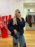Teddy jacket navy