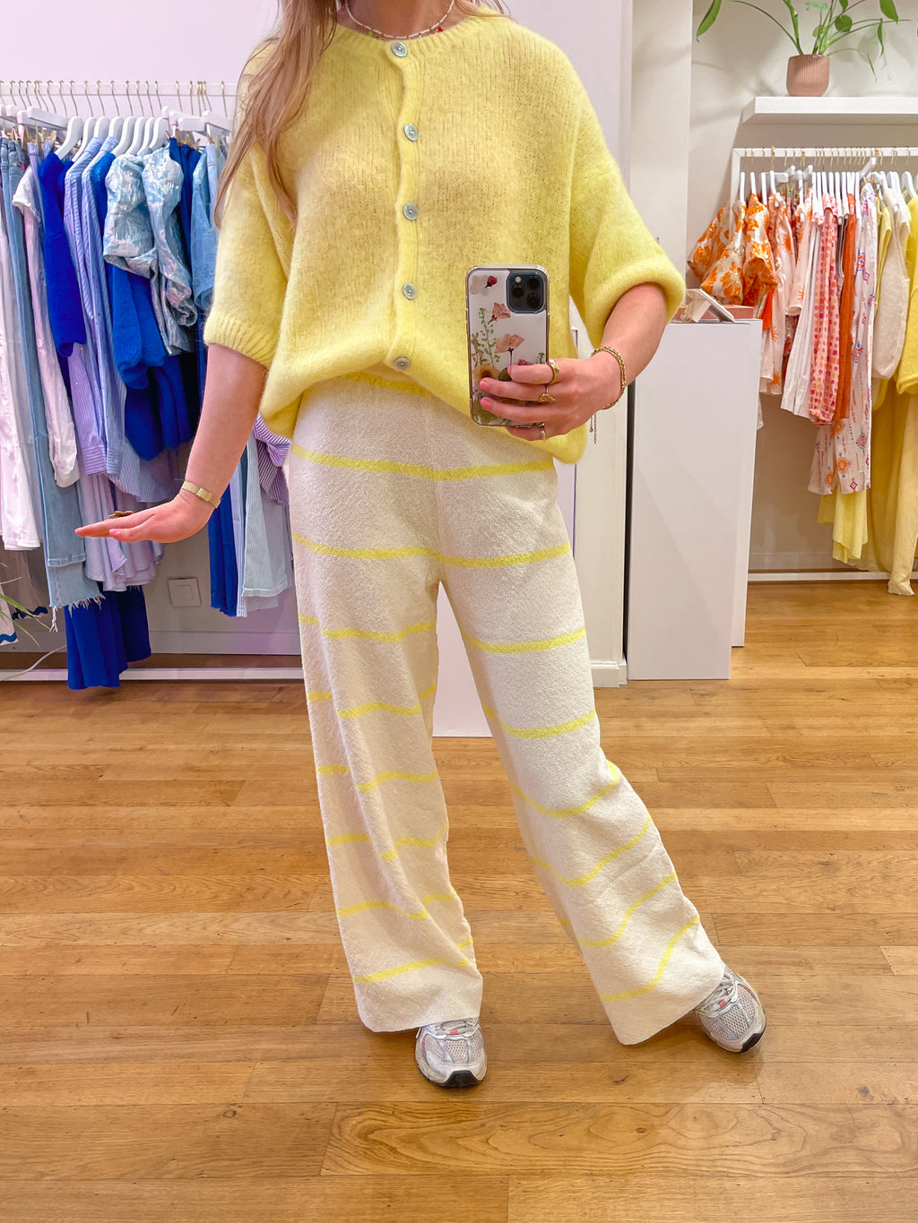 Yellow comfy striped pants