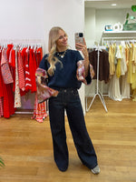 Flower sleeve navy