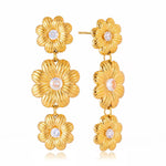 Hanging earrings big flowers