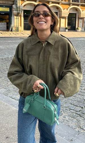 Suède jacket kaki PRE-ORDER
