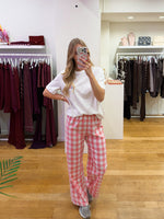 Vichy pants pink/red