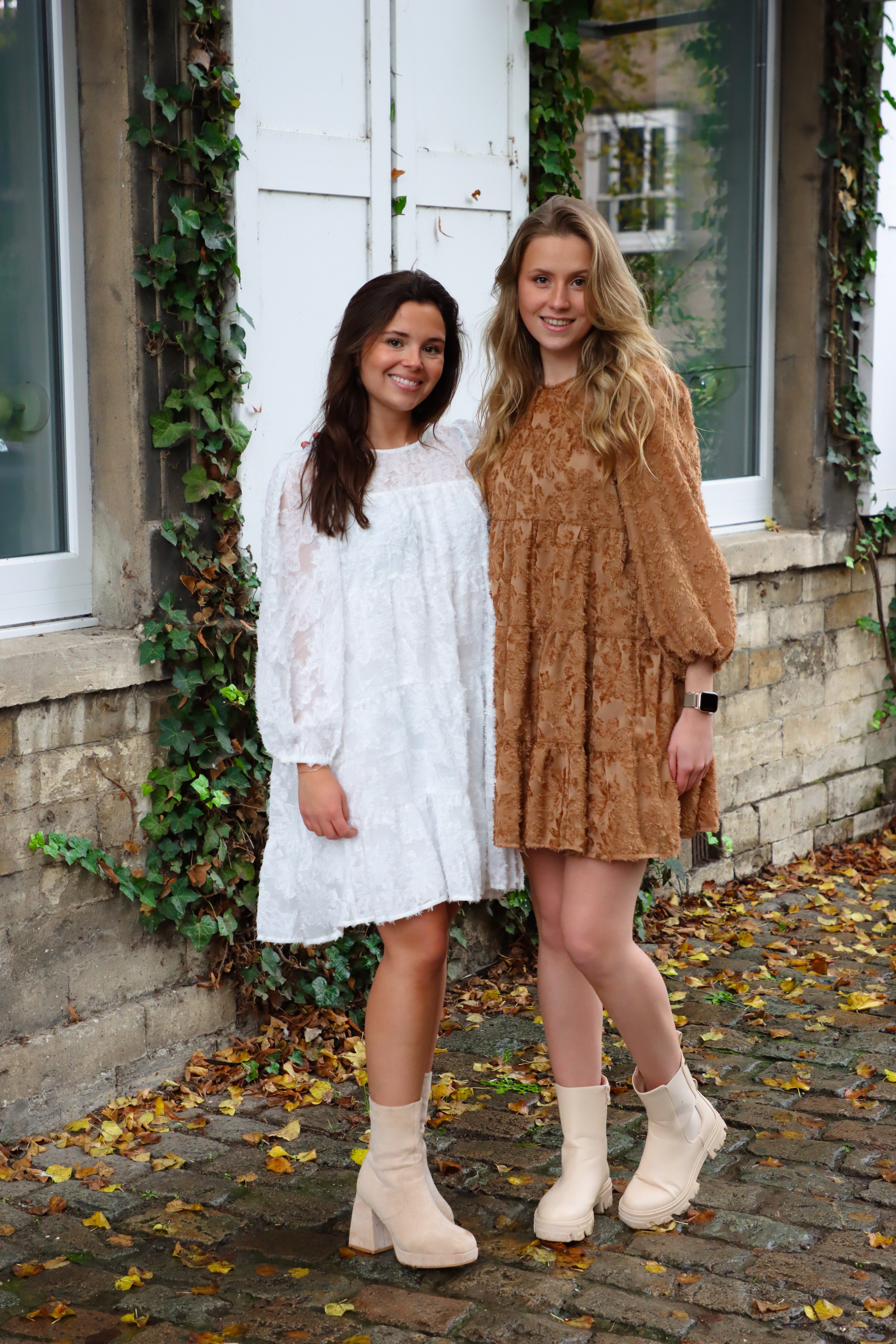 Fluffy dress camel