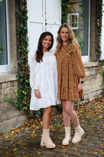 Fluffy dress camel