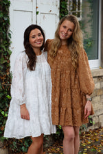 Fluffy dress camel