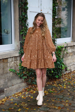 Fluffy dress camel