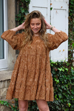Fluffy dress camel