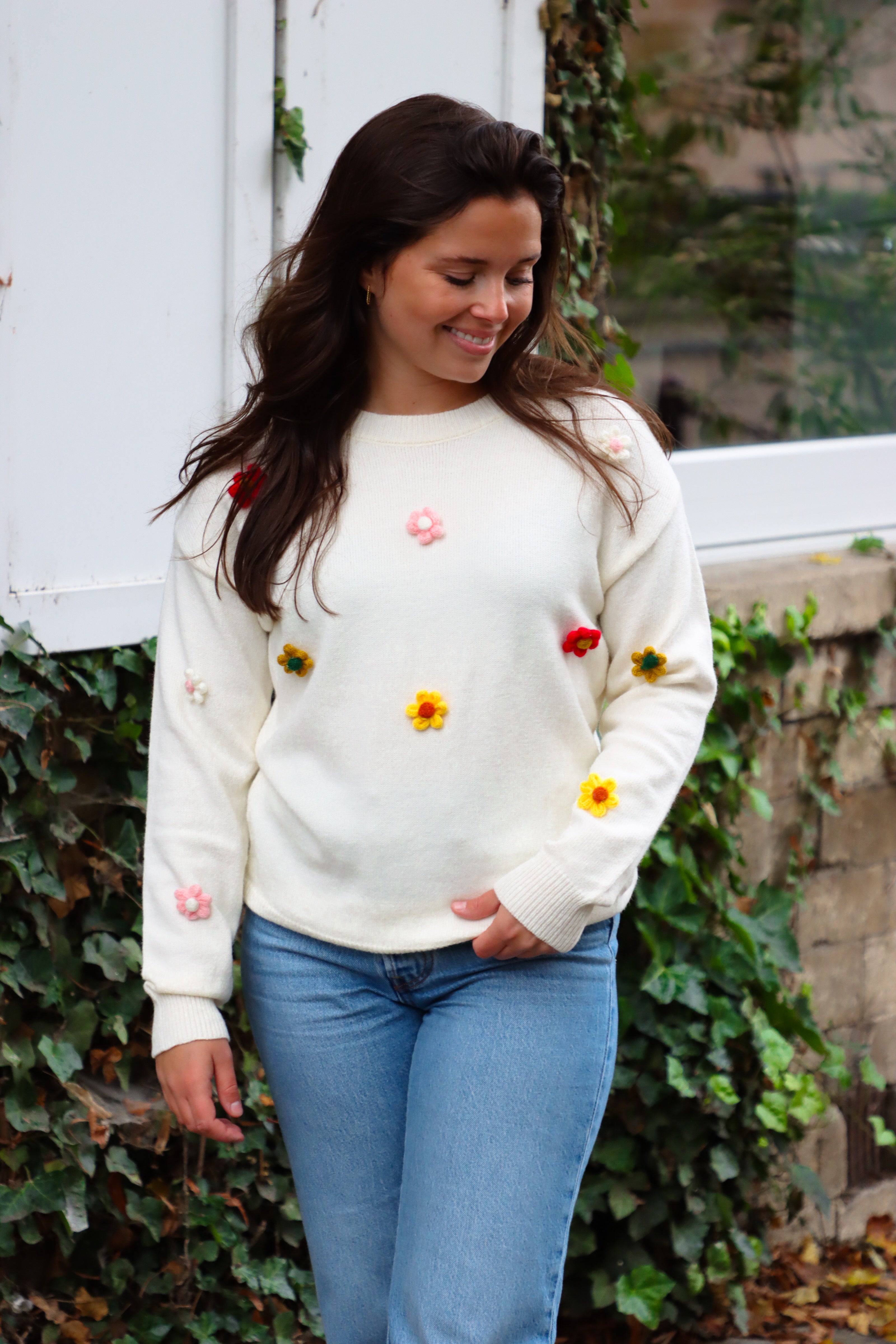 Tiny flower sweater
