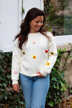 Tiny flower sweater