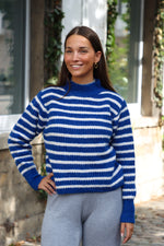 Stripe sweater blue