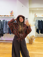 Bomber cosy bordeaux